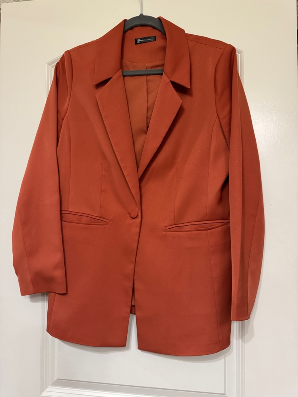 Women's Rust One-Button Tailored Blazer